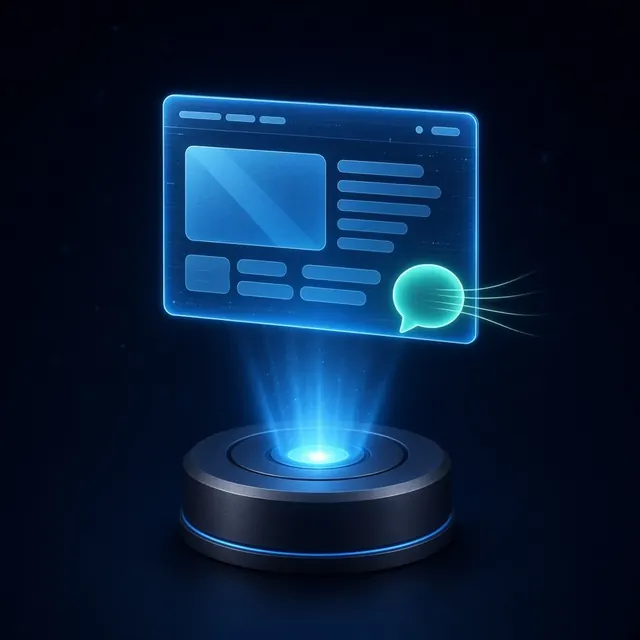 Holographic illustration: AI Website Assistant