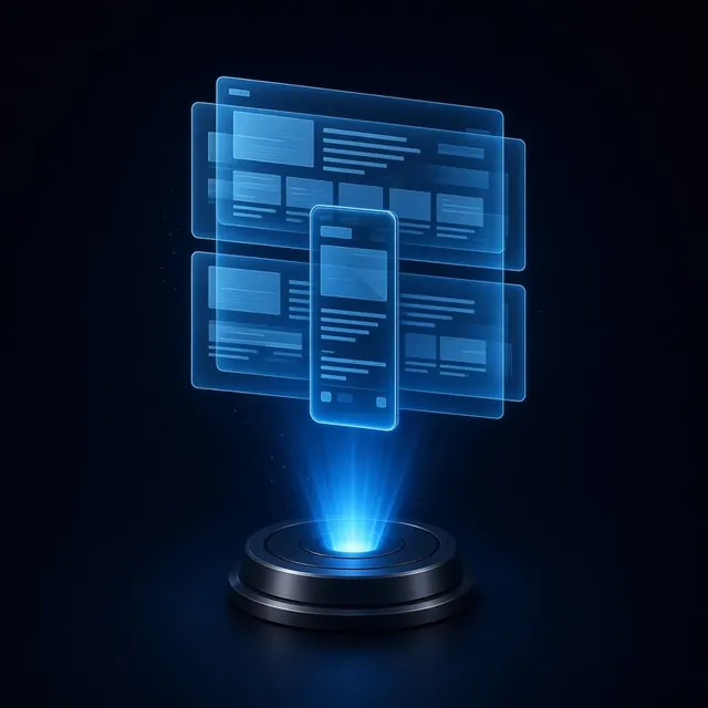 Holographic illustration: Websites